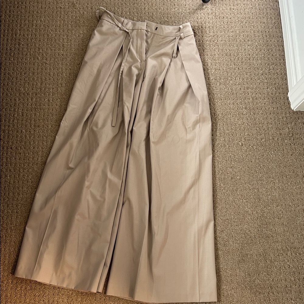 Zara Beige High-Waist Trousers